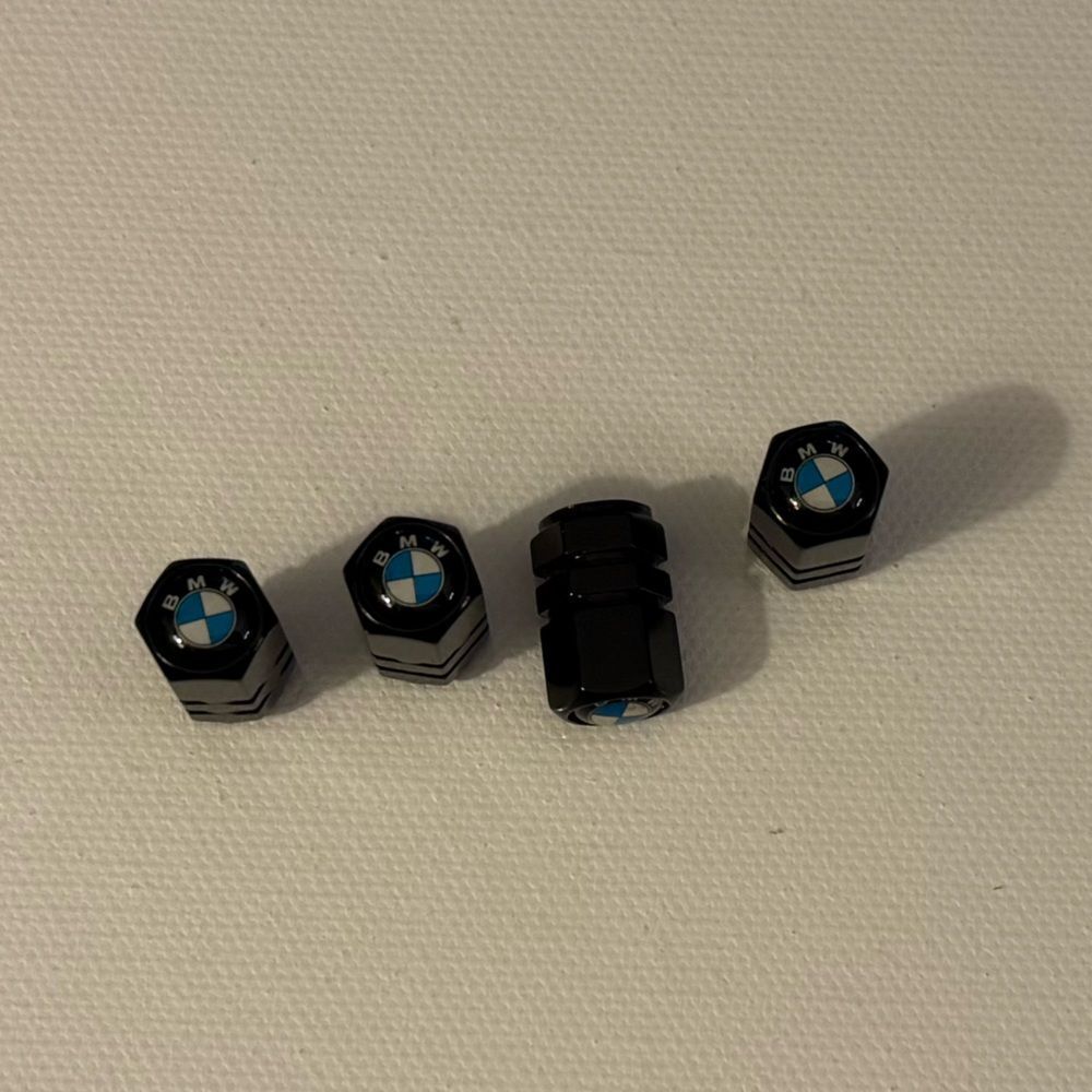 BMW Valve Stem Caps in Black Set of 4 NWT